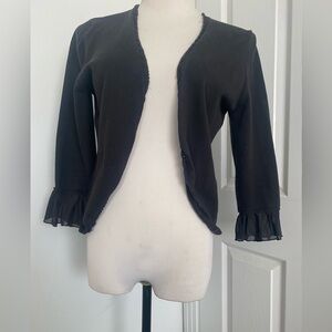 Cynthia Steffe Black Open Front Cardigan Pre-Owned